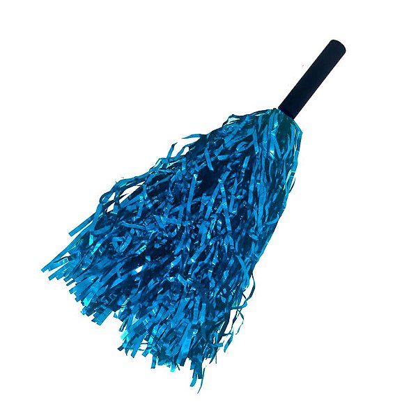 Pompom Metalizado Mamãe Sacode de Carnaval - Azul Turquesa  - 1 unidade - Rizzo