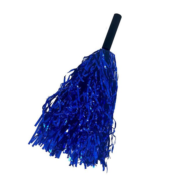 Pompom Metalizado Mamãe Sacode de Carnaval - Azul Royal - 1 unidade - Rizzo