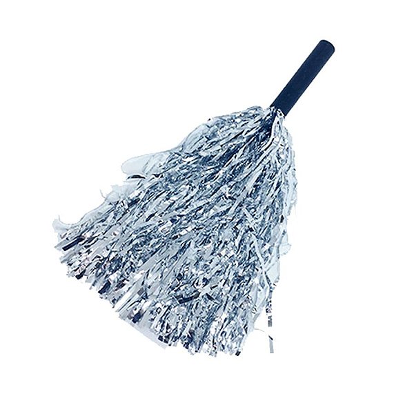 Pompom Metalizado Mamãe Sacode de Carnaval - Prata - 1 unidade - Rizzo
