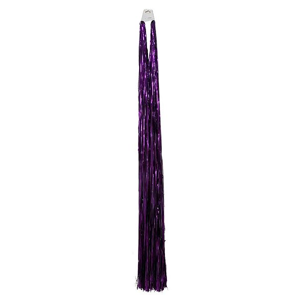 Chicote Metalizado Franja Carnaval 80cm - Roxo - 1 unidade - Rizzo