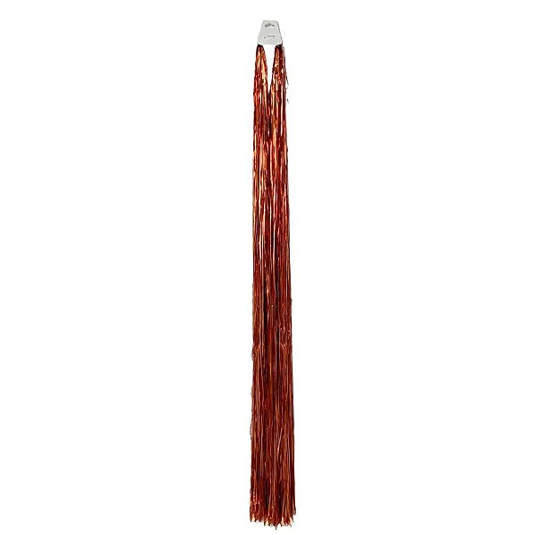 Chicote Metalizado Franja Carnaval 80cm - Laranja - 1 unidade - Rizzo