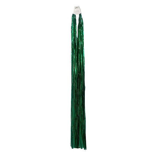 Chicote Metalizado Franja Carnaval 80cm - Verde - 1 unidade - Rizzo