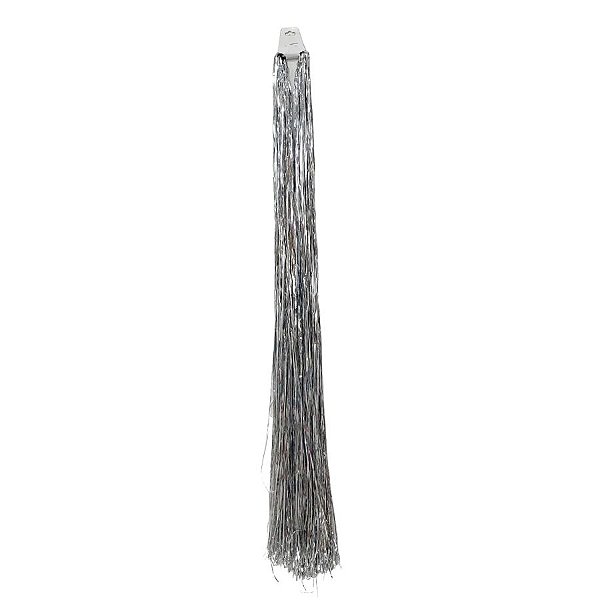 Chicote Metalizado Franja Carnaval 80cm - Prata - 1 unidade - Rizzo