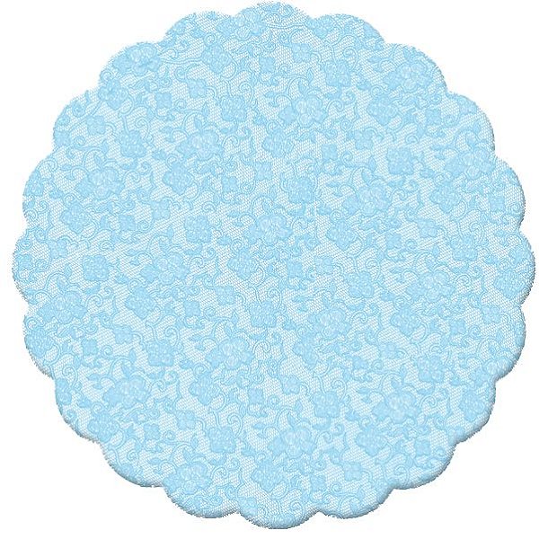 Fundo Rendado Redondo Azul Claro 7cm - 100 unidades - Cromus -  Embalagens
