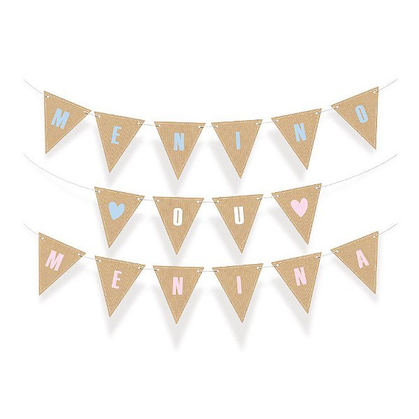 Faixa Menino ou Menina Festa Chá Revelação - Cromus - Rizzo Festas