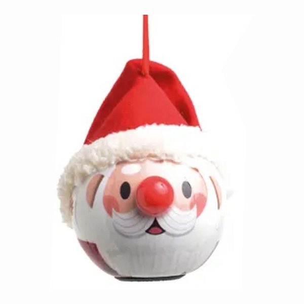 Bola de Natal com led - Papai Noel - 8cm - 1 unidade - Cromus - Rizzo