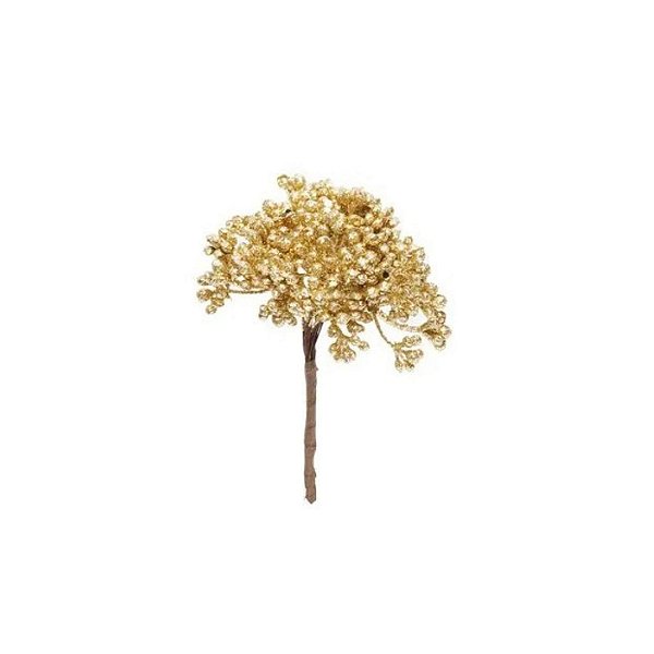 Pick Decorativo de Natal - Ouro Com Glitter - 15cm - 1 unidade - Cromus - Rizzo