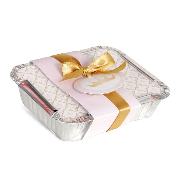 Marmitinha Festa Reinado da Princesa M - 12 unidades - Cromus - Rizzo Festas