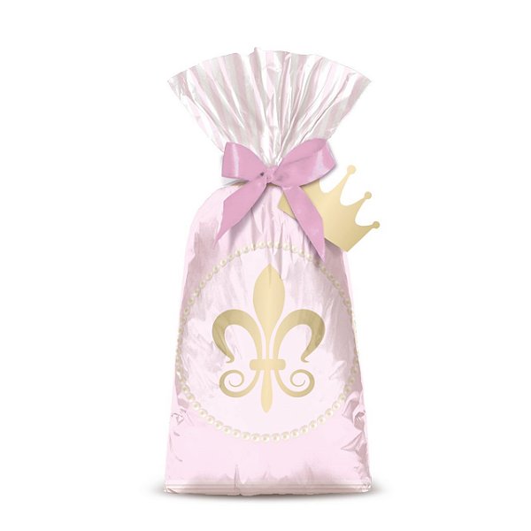 Sacolinha p Lembrancinha Festa Reinado da Princesa - 8 unidades - Cromus - Rizzo Festas