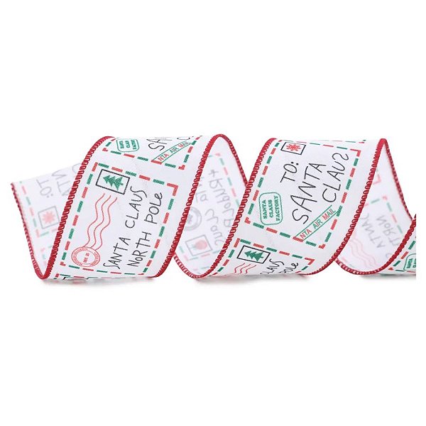 Fita Decorativa Aramada - Natalina - 6,3x914cm   - 1 unidade - Cromus - Rizzo