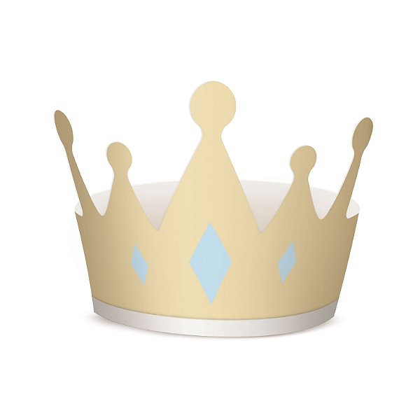 Coroa para Cabeça Festa Reinado do Príncipe Azul - 8 unidades - Rizzo Festas