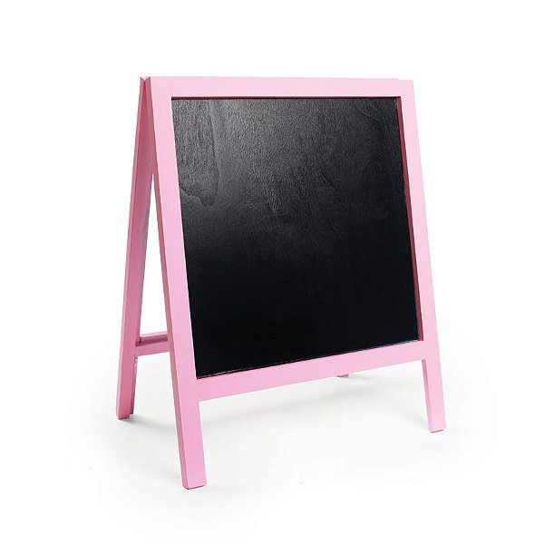Lousa para Personalizar Cavalete com Pé Rosa Claro P - 01 unidade - Cromus - Rizzo Festas