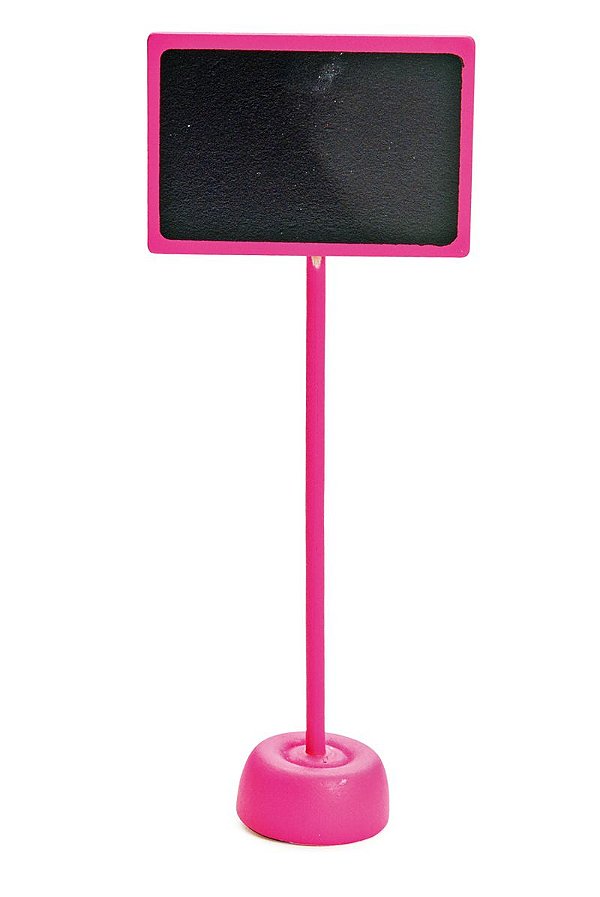 Lousa para Personalizar Retangular com Apoio Pink - 01 unidade - Cromus - Rizzo Festas