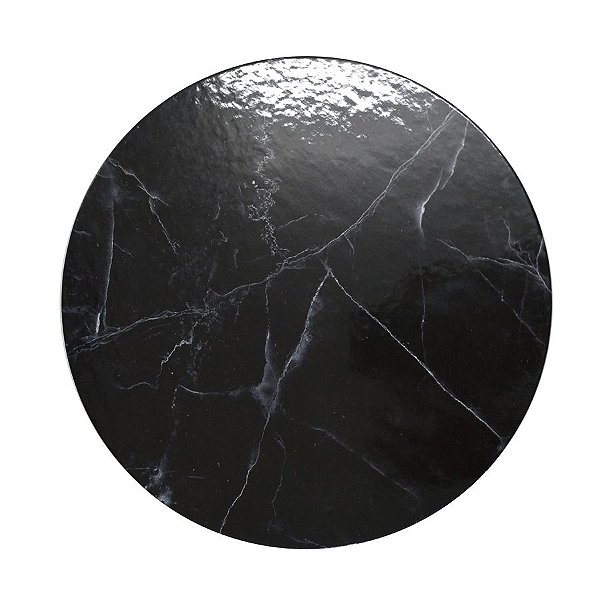 Disco para Bolos e Tortas Marmore Preto 28 cm - Papieri