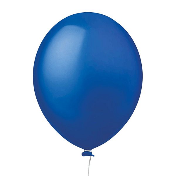 Balão de Festa Latex Liso - Azul - 10 unidades - Happy Day - Rizzo