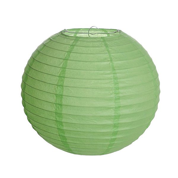 Lanterna de Papel Verde 20cm - 01 unidade - Cromus - Rizzo Festas