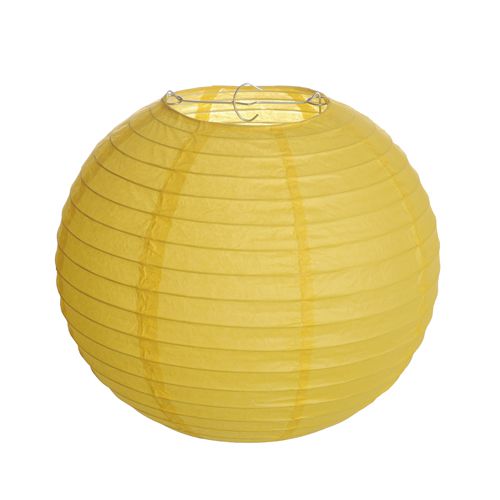 Lanterna de Papel Amarelo 35cm - 01 unidade - Cromus - Rizzo Festas