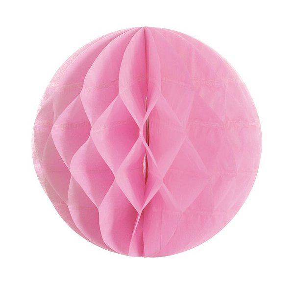 Globo de Papel Colméia Rosa 08cm - 03 unidades - Cromus - Rizzo Festas