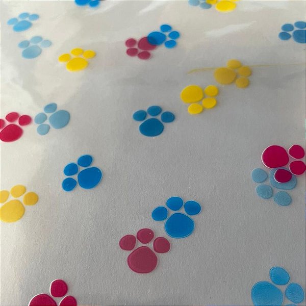 Saco para Presente - Fantasia Colorida ''Patas'' - 25x37cm - 100 unidades - Cromus - Rizzo