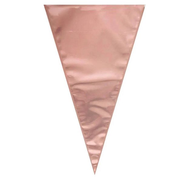 Cone Festa Rose Gold - 18x30cm  - 50 unidades - Cromus - Rizzo