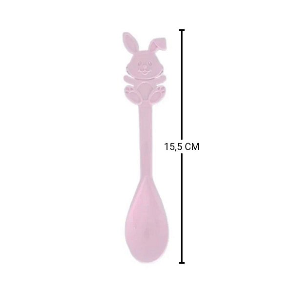 Colheres Decorativas de Páscoa - Rosa Candy - 15,5cm - 12 unidades - Festplastik - Rizzo