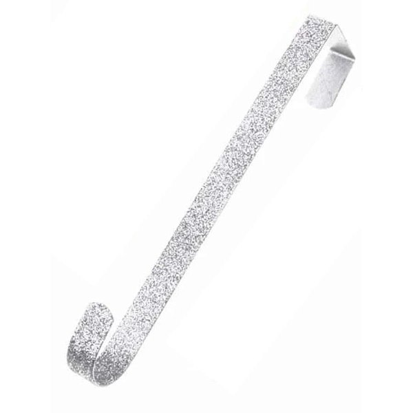 Gancho Suporte para Guirlanda - Prata com Glitter - 35cm  - 1 unidade - Rizzo