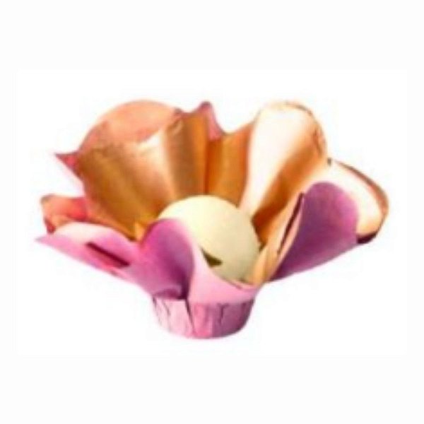 Forminha para Doces Finos - Cheri - Seda Rose Gold Metalizado - 50 unidades - Maxiformas - Rizzo