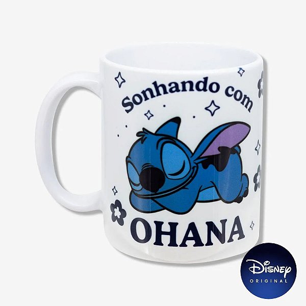 Caneca Pop New Gift Stitch Sonhando com OHANA - 350ml - Disney Original - 1 unidade - Zona Criativa - Rizzo