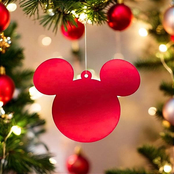 Enfeite Para Pendurar De Natal - Pingente Mickey Vermelho - 12cm - Disney Original - 1 unidade - Cromus - Rizzo
