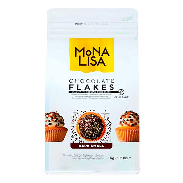 Chocolate Flakes - Dark Small - Chocolate Amargo Em Flocos - 5kg - 1 unidade - Callebaut - Rizzo