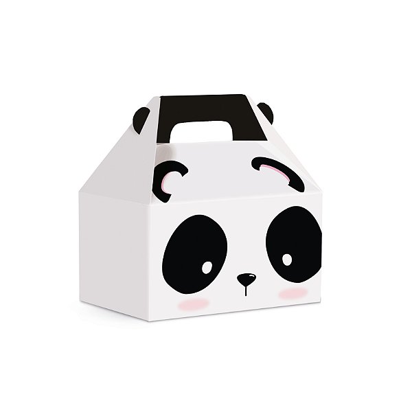 Caixa Maleta Kids Festa Panda 12x8x12cm - 10 unidades - Cromus - Rizzo Festas