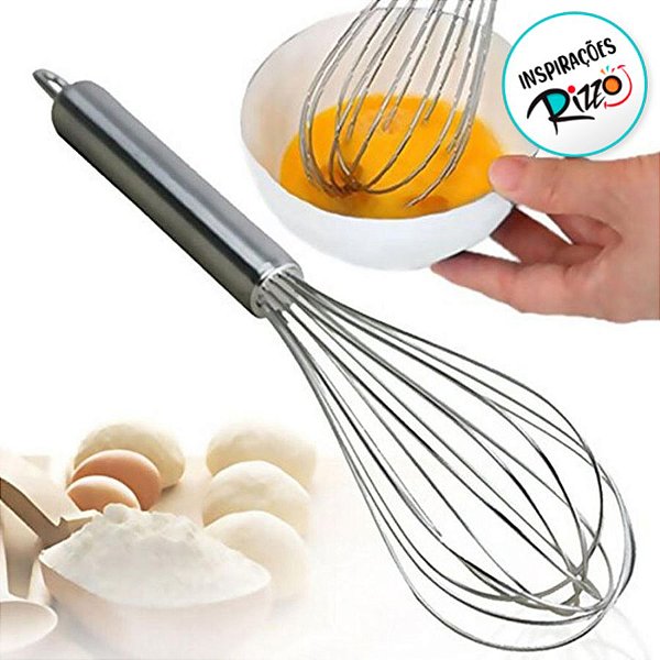 Batedor de Ovos Fuet Inox - 29cm - 1 unidade - Rizzo