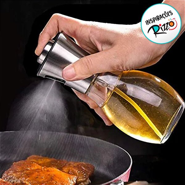 Borrifador de Azeite - Frasco de Vidro com Tampa Spray - 200ml - 1 unidade - Rizzo