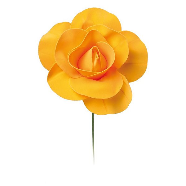 Flor Decorativa Laranja 15cm - 01 unidade - Cromus - Rizzo Festas