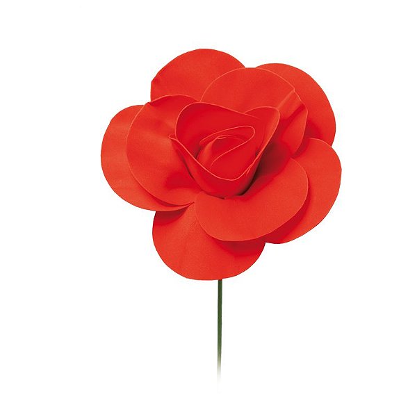 Flor Decorativa Vermelho 15cm - 01 unidade - Cromus - Rizzo Festas