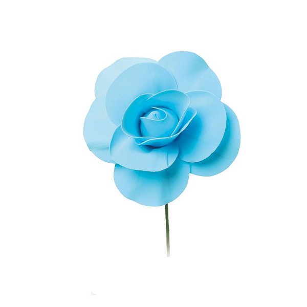 Flor Decorativa Azul 15cm - 01 unidade - Cromus - Rizzo Festas