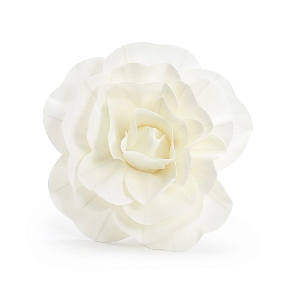 Flor Decorativa Branca 30cm - 01 unidade - Cromus - Rizzo Festas