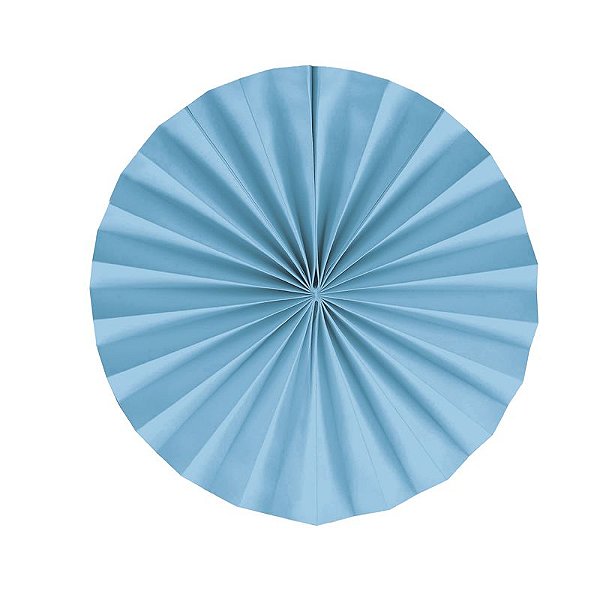 Leque Decorativo de Papel Azul 25cm - 02 unidades - Cromus - Rizzo Festas
