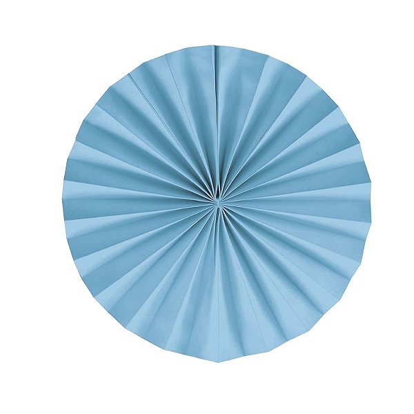 Leque Decorativo de Papel Azul 35cm - 02 unidades - Cromus - Rizzo Festas