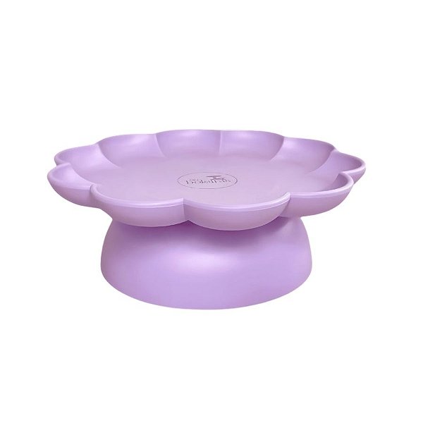 Bandeja Flower Com Pé - 180mm - Lilas Fosco - 1 unidade - Só Boleiras - Rizzo