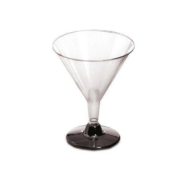 Taça de Martini com Base Prata 190ml - 06 unidades - Descartáveis de Luxo - Cromus - Rizzo Festas