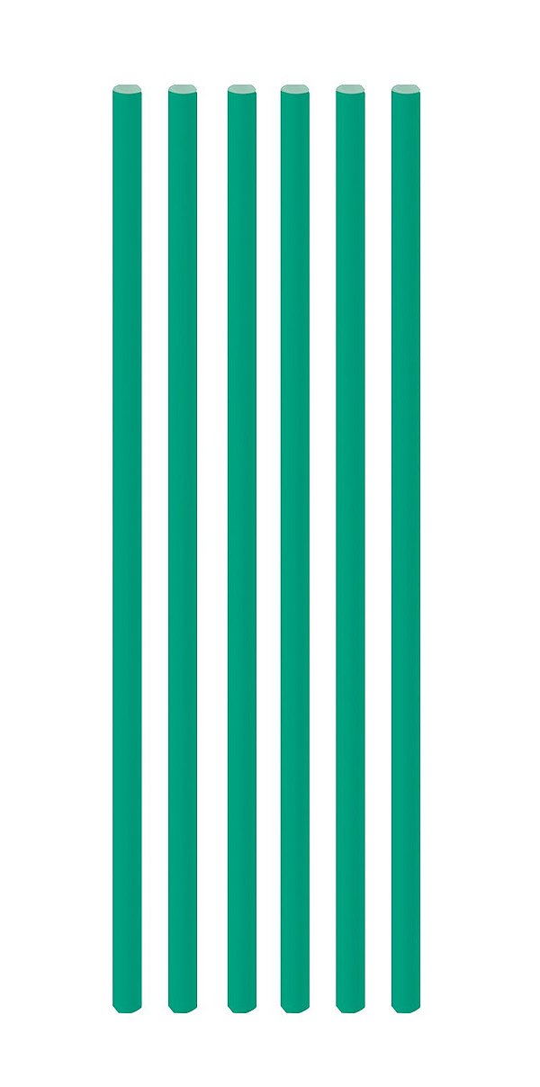 Canudo de Papel Liso Verde Bandeira - 20 unidades - Cromus - Rizzo Festas