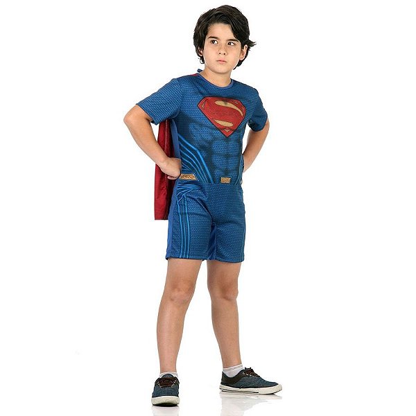 Fantasia Super Homem Infantil Curto - 1 unidade - Sula - Rizzo