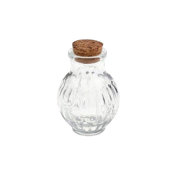 Potinho de Vidro Tampa de Rolha 5cm -  50ml - 1 unidade - Rizzo
