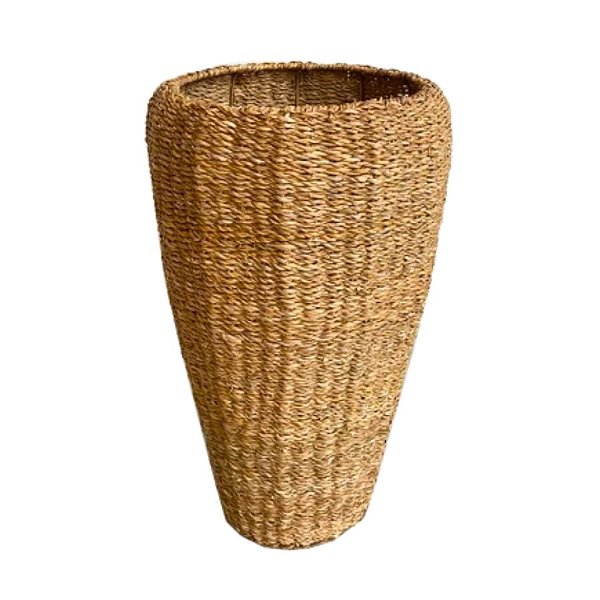 Vaso DecorativoFibra Aruana De Seagrass - 43x43x70cm - 1 unidade - Rizzo