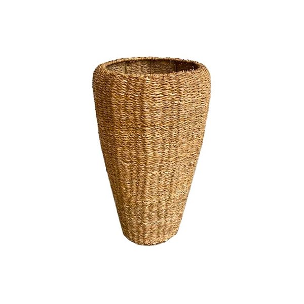 Vaso Decorativo Fibra Aruana De Seagrass - 32x32x55cm - 1 unidade - Rizzo