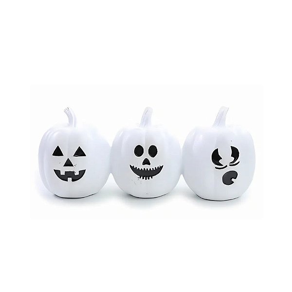 Enfeite de Halloween de Resina - Aboboras Decorativas - 27x10,5cm  - 1 unidade - Cromus - Rizzo