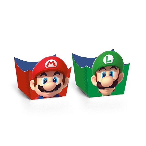 Forminha para Doces Cachepot Festa Super Mario - 24 unidades - Cromus - Rizzo Embalagens