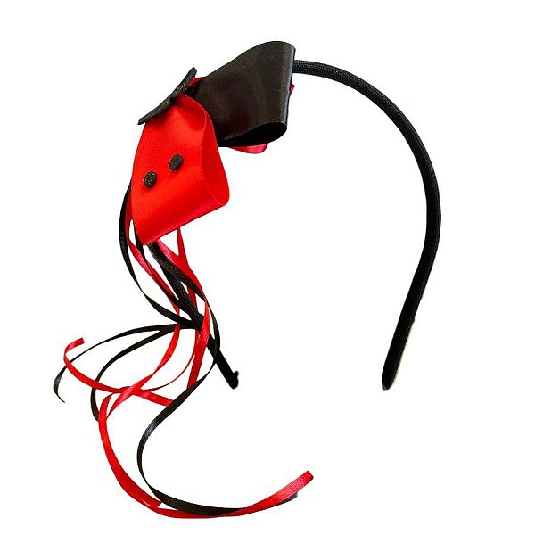 Tiara Halloween com Aranha - Vermelho e Preto - 1 unidade - Rizzo