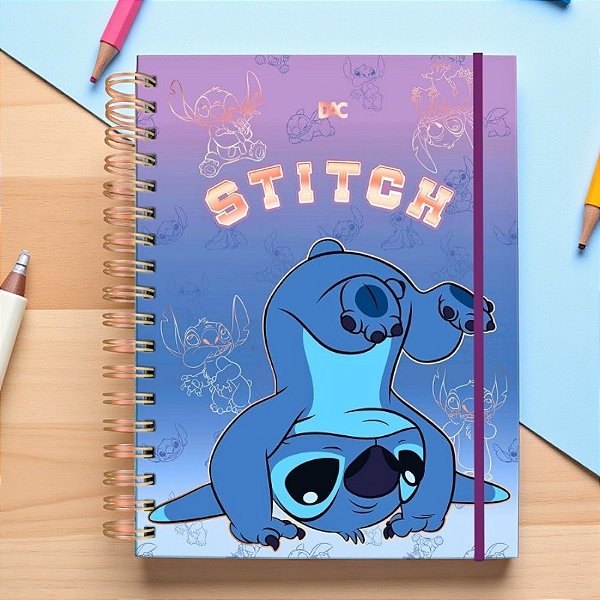 Caderno Smart Univ. Com Folhas Reposicionáveis - Stitch - Ref. 4512 - Disney Original - 1 unidade - DAC Art - Rizzo